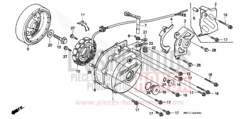 LEFT CRANKCASE COVER XR600RS de 1995